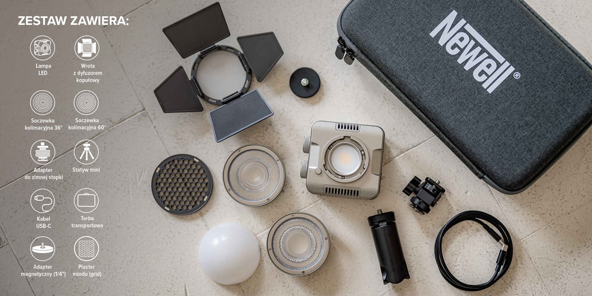 Lampa LED Newell Zora Mini 40 RGB